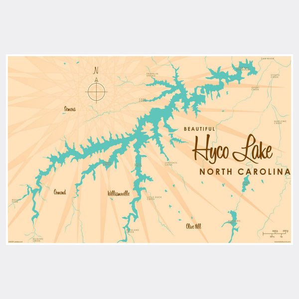 Hyco Lake North Carolina, Paper Print
