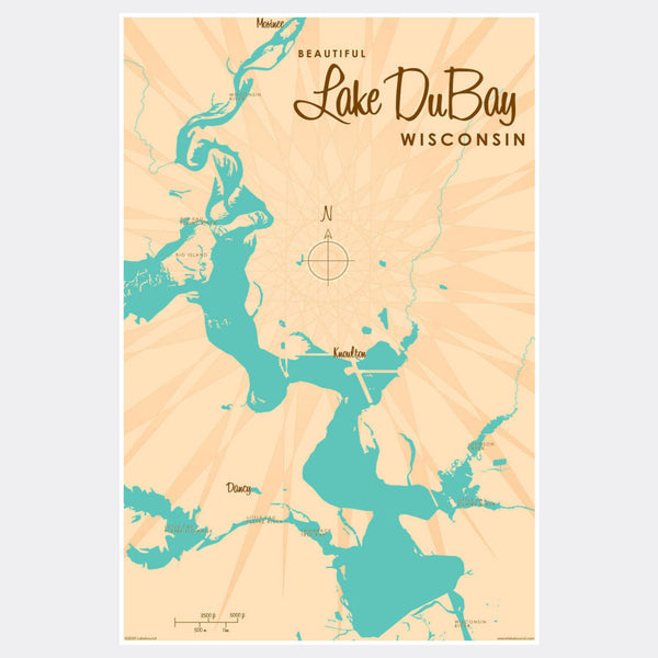 Lake DuBay Wisconsin, Paper Print