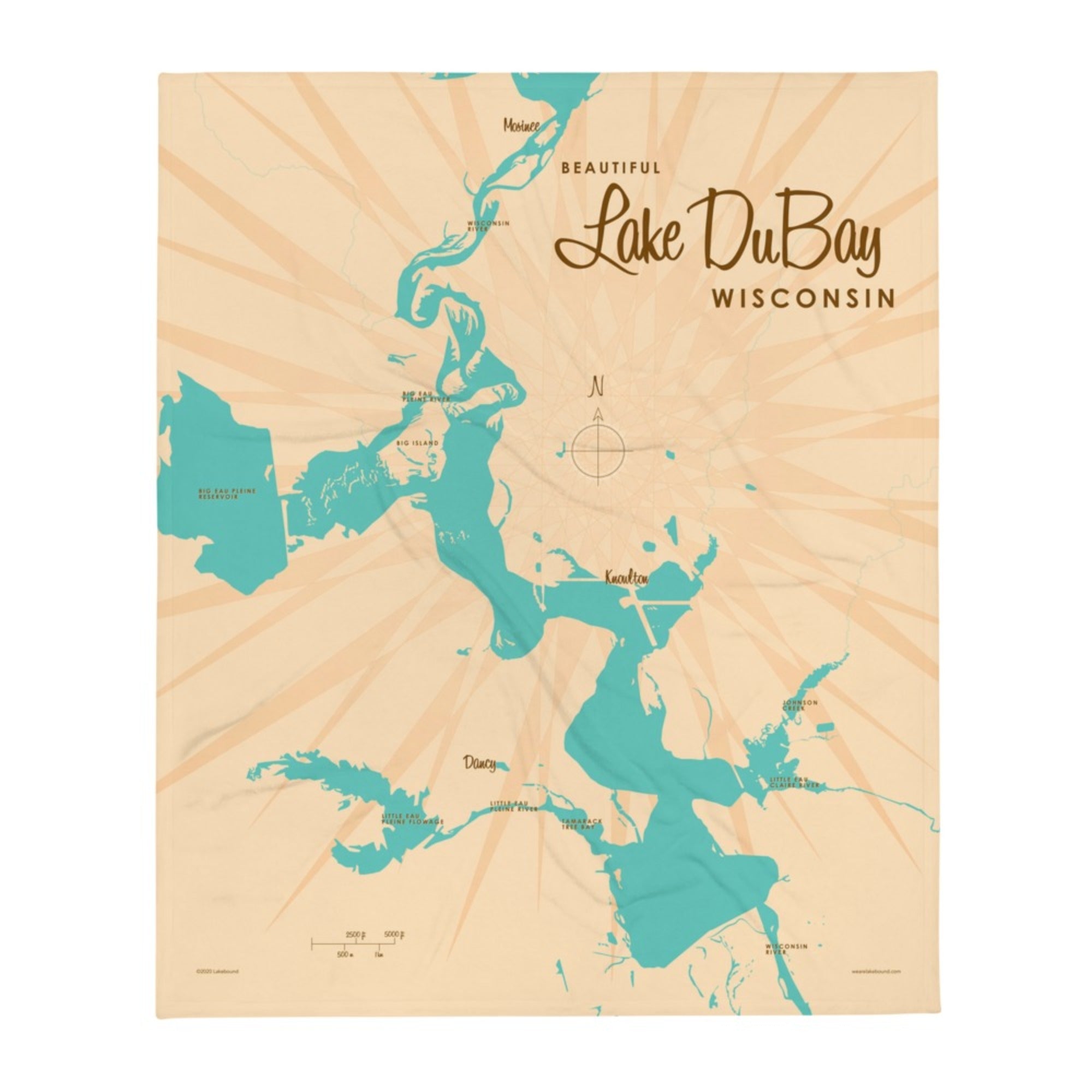 Lake DuBay Wisconsin Throw Blanket