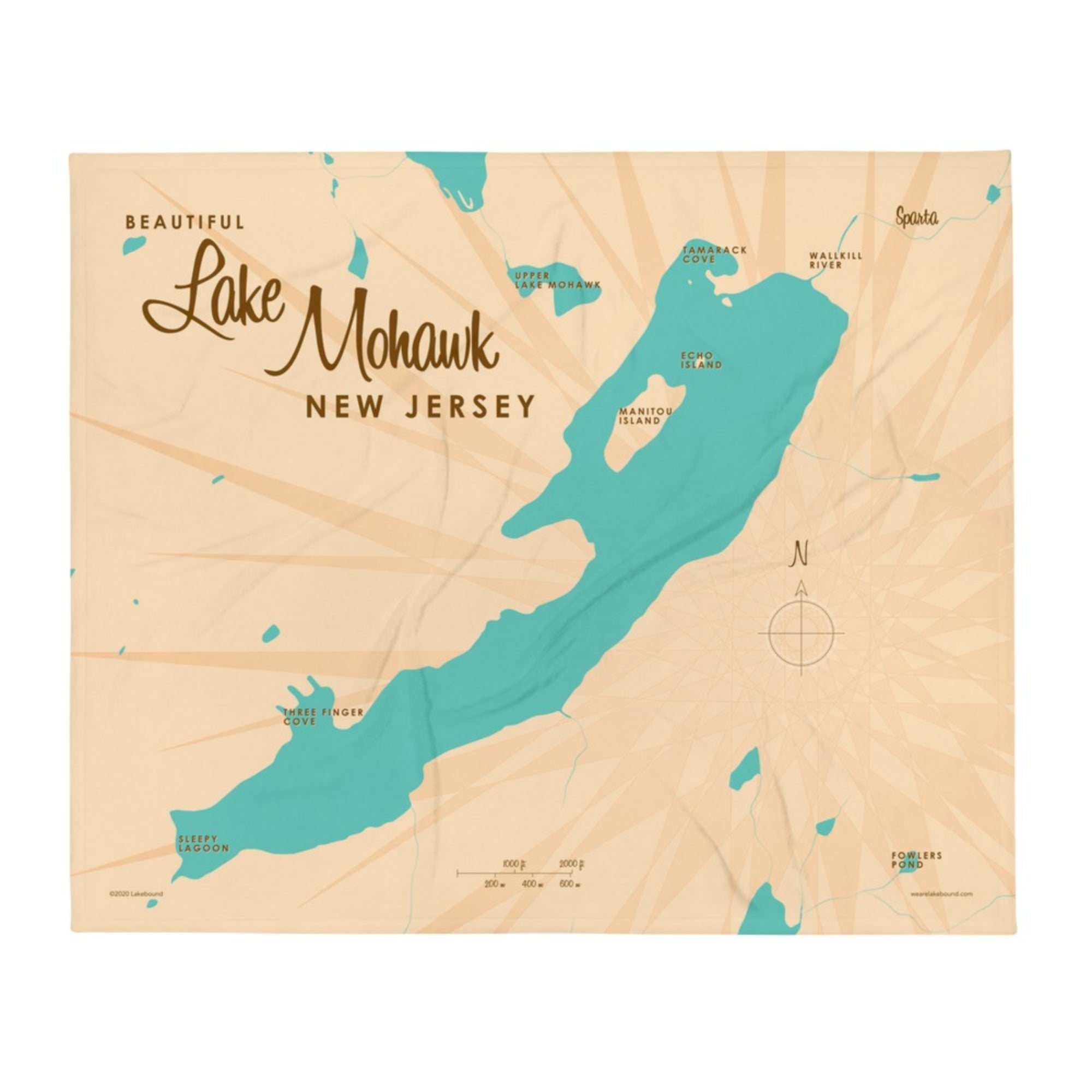 Lake Mohawk New Jersey Throw Blanket