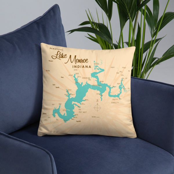 Lake Monroe Indiana Pillow