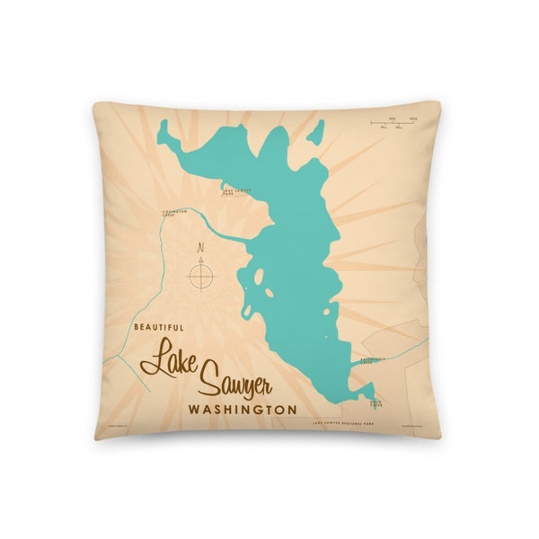 Lake Sawyer Washington Pillow
