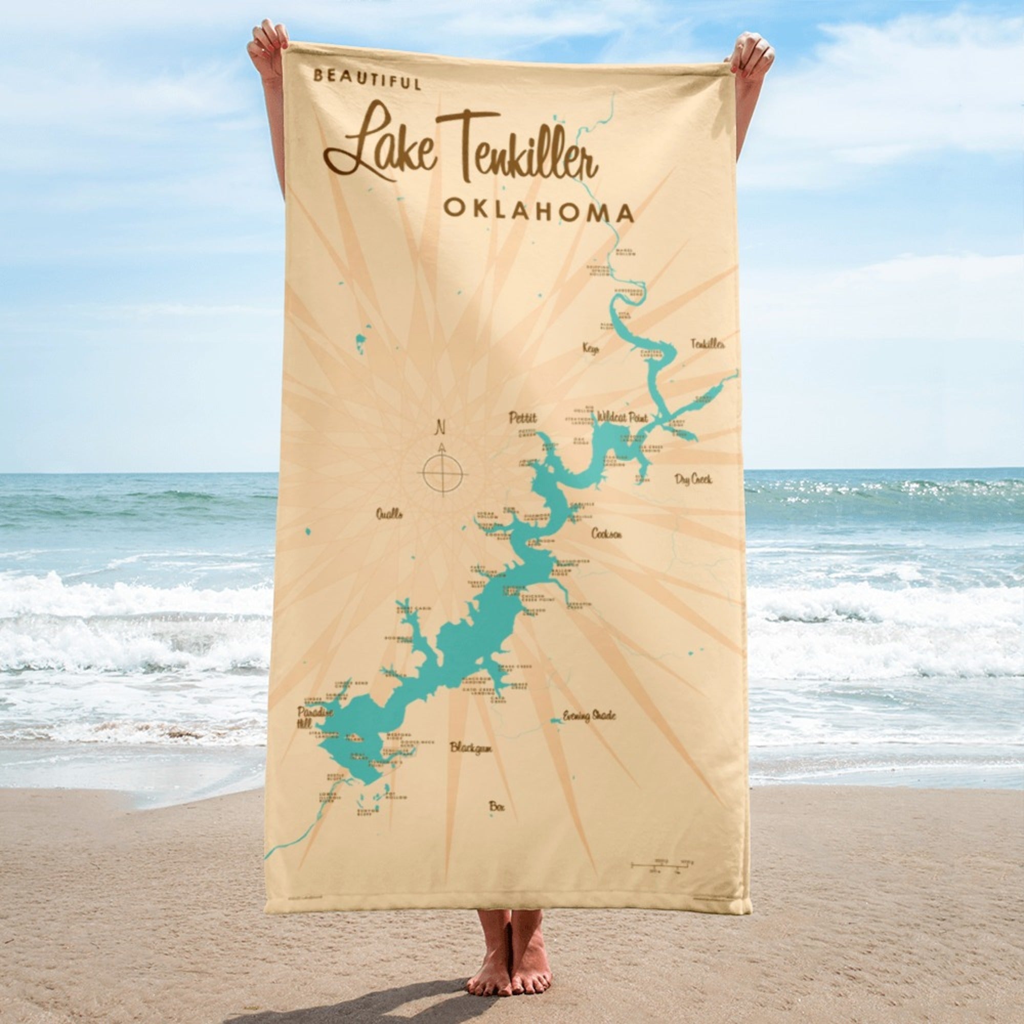 Lake Tenkiller Oklahoma Beach Towel