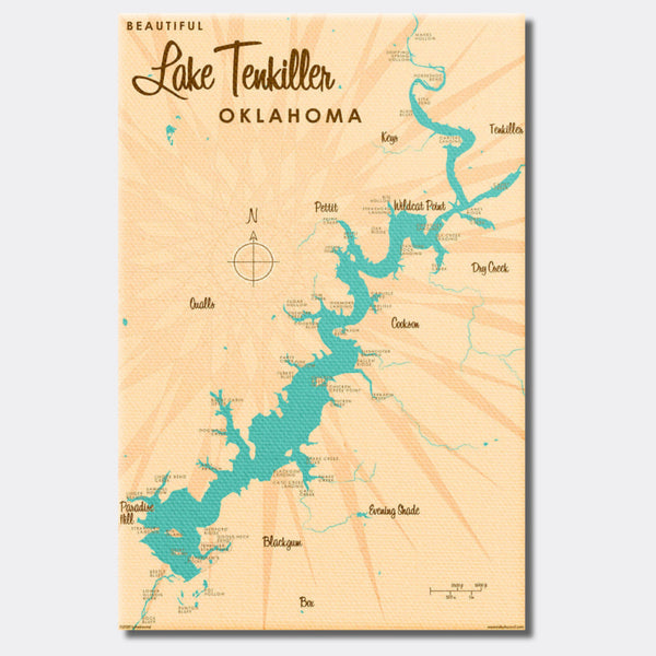Lake Tenkiller Oklahoma, Canvas Print