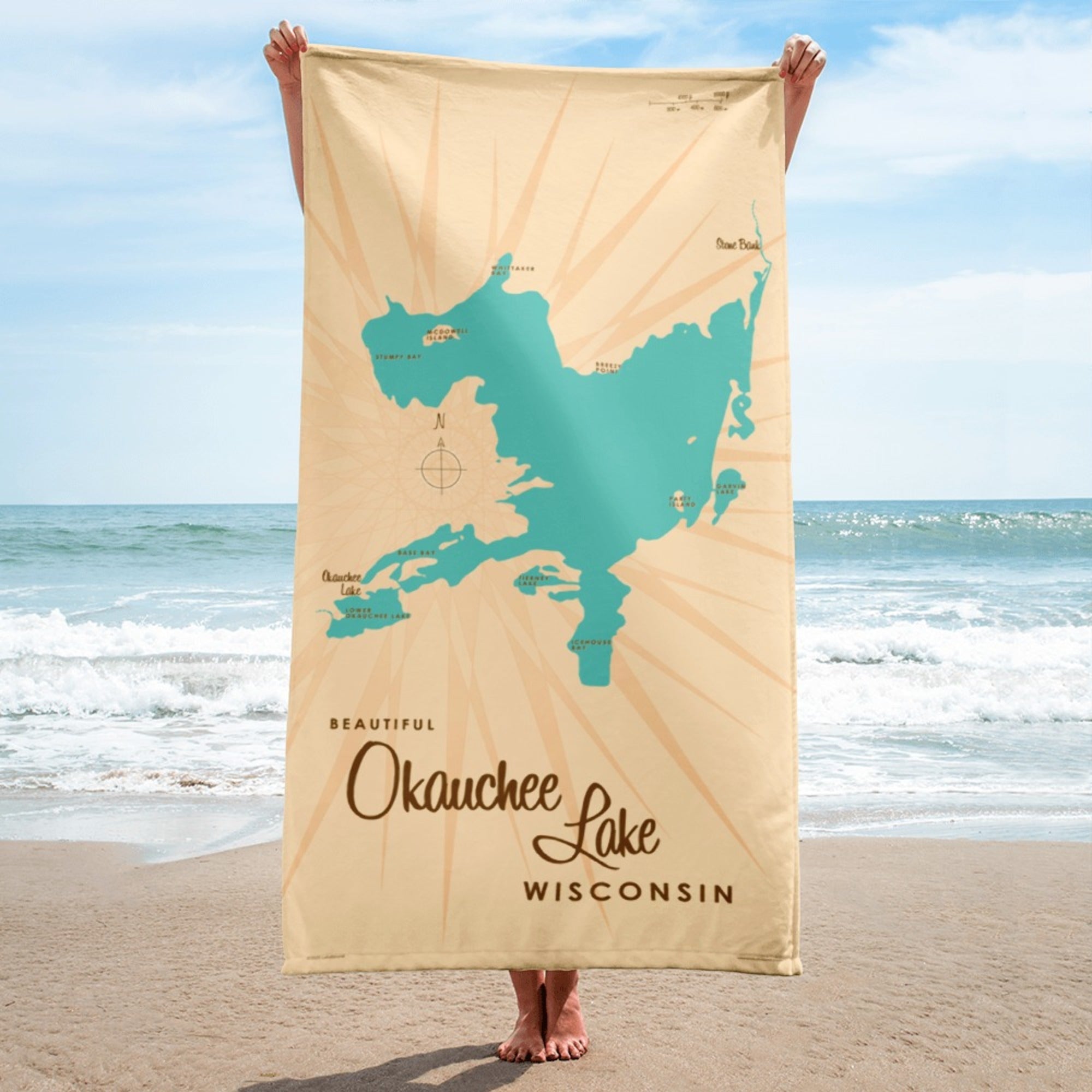 Okauchee Lake Wisconsin Beach Towel
