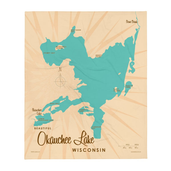 Okauchee Lake Wisconsin Throw Blanket