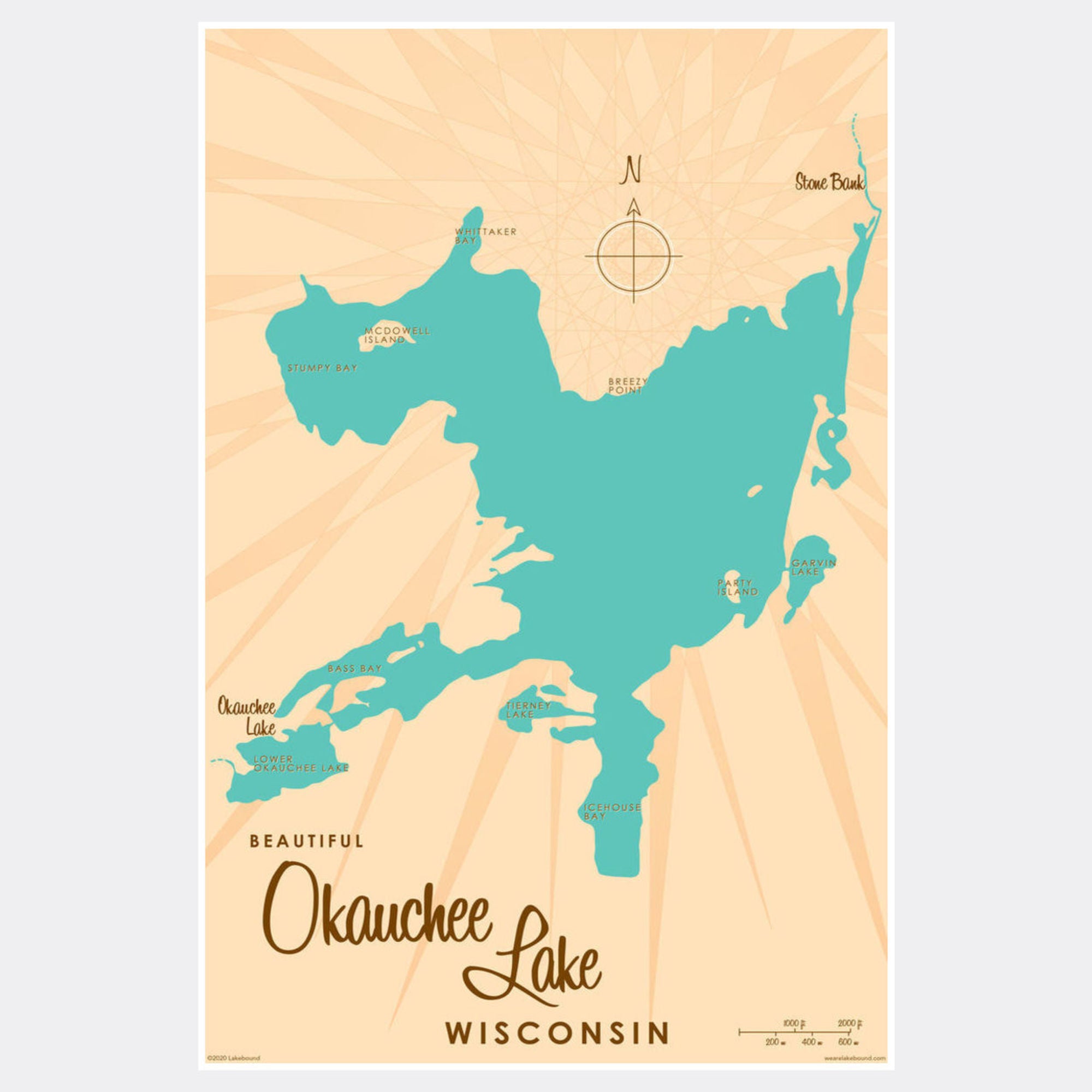 Okauchee Lake Wisconsin, Paper Print