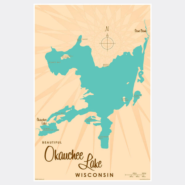 Okauchee Lake Wisconsin, Paper Print