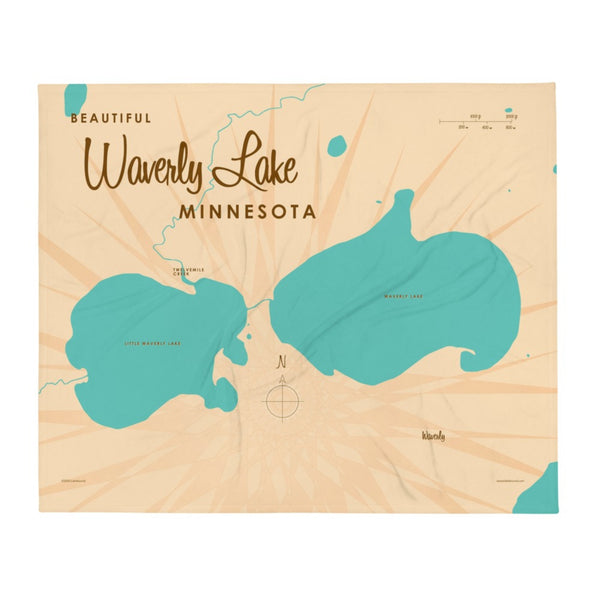 Waverly Lake Minnesota Throw Blanket