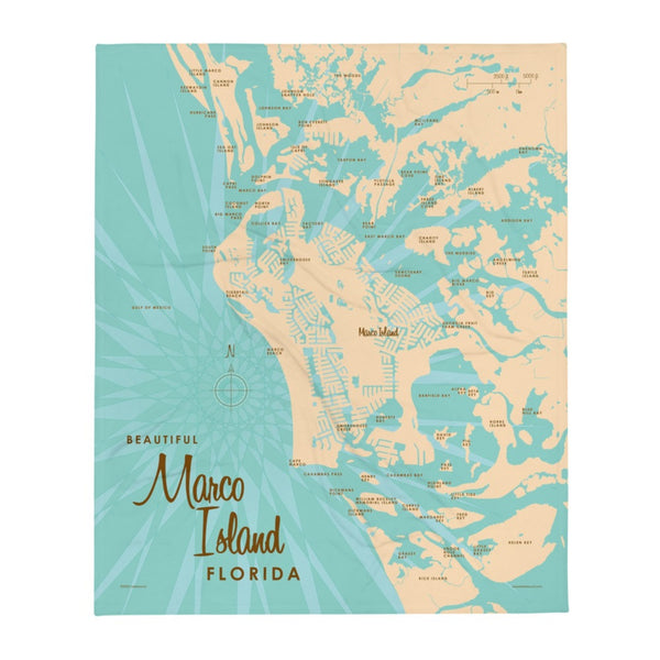 Marco Island Florida Throw Blanket