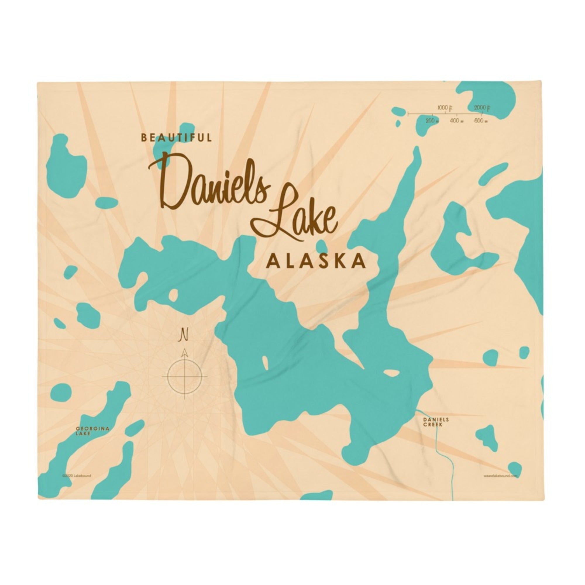 Daniels Lake Alaska Throw Blanket