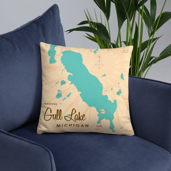 Gull Lake Michigan Pillow