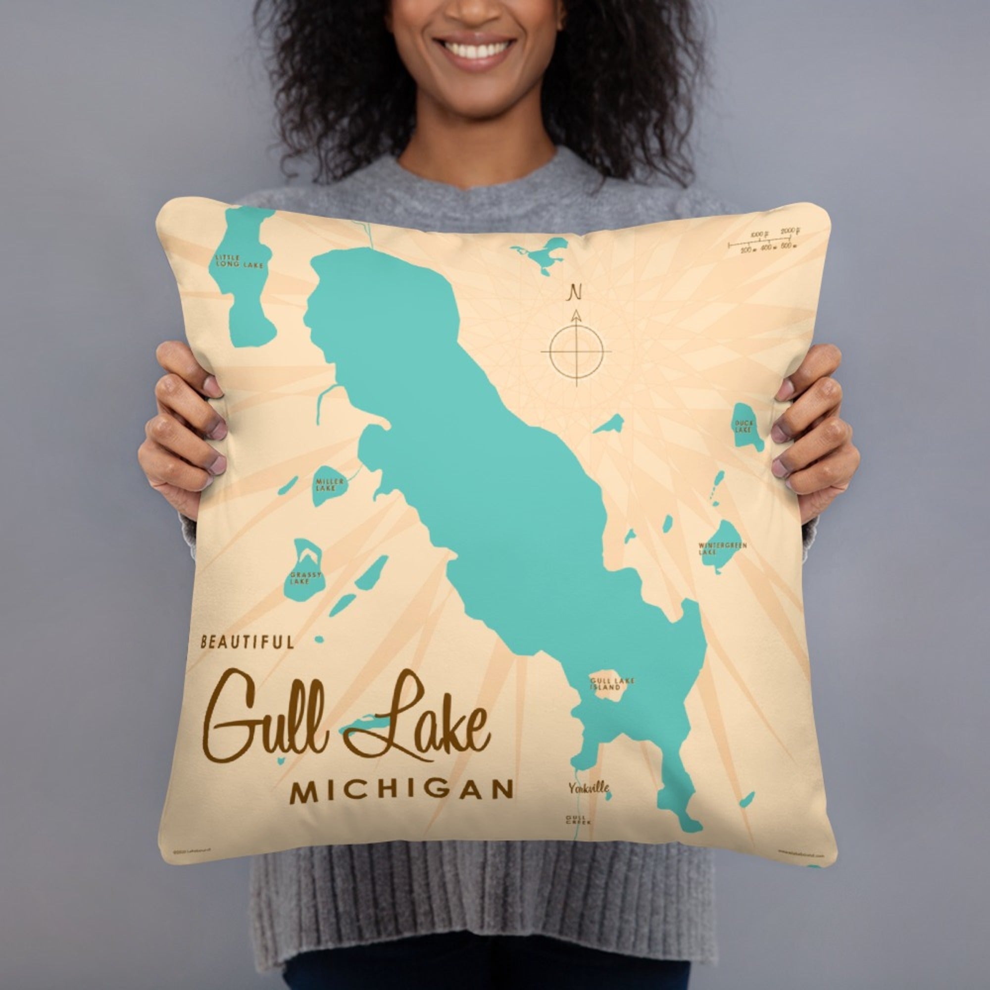 Gull Lake Michigan Pillow