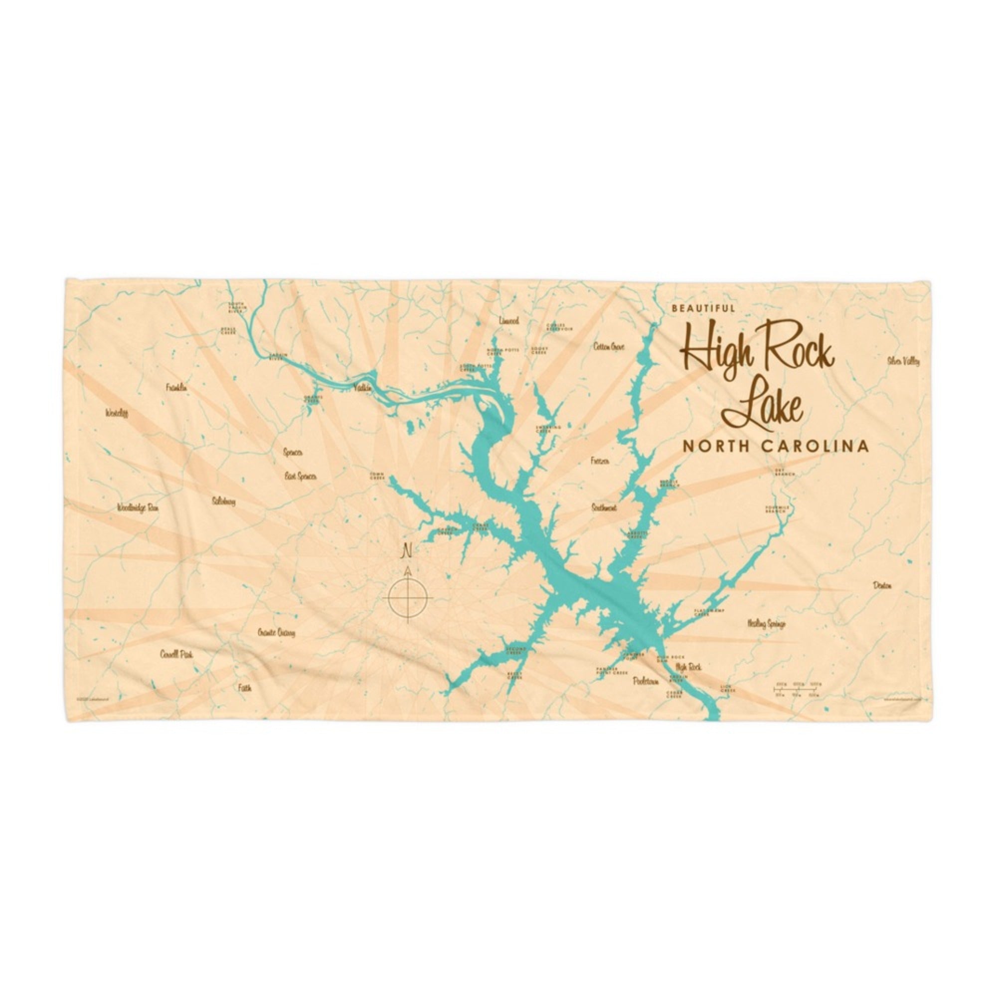 High Rock Lake North Carolina Beach Towel