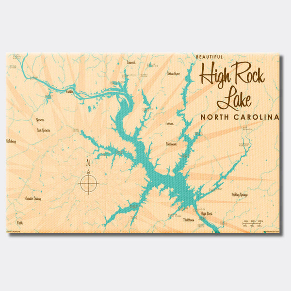 High Rock Lake North Carolina, Canvas Print