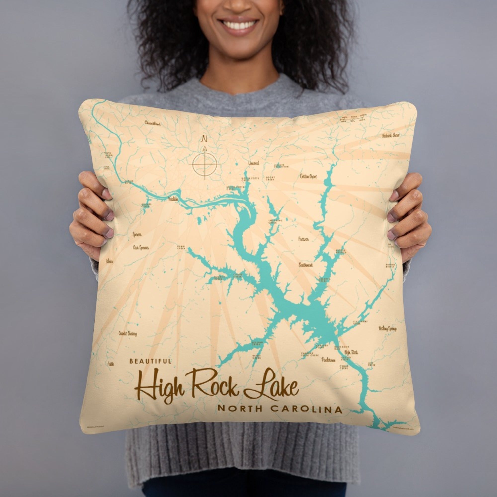 High Rock Lake North Carolina Pillow