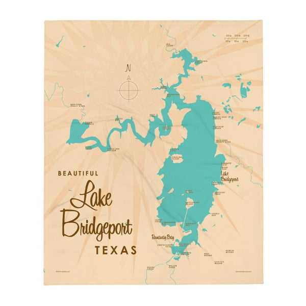 Lake Bridgeport Texas Throw Blanket