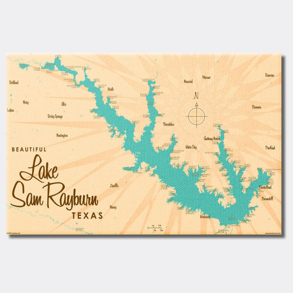 Lake Sam Rayburn Texas, Canvas Print