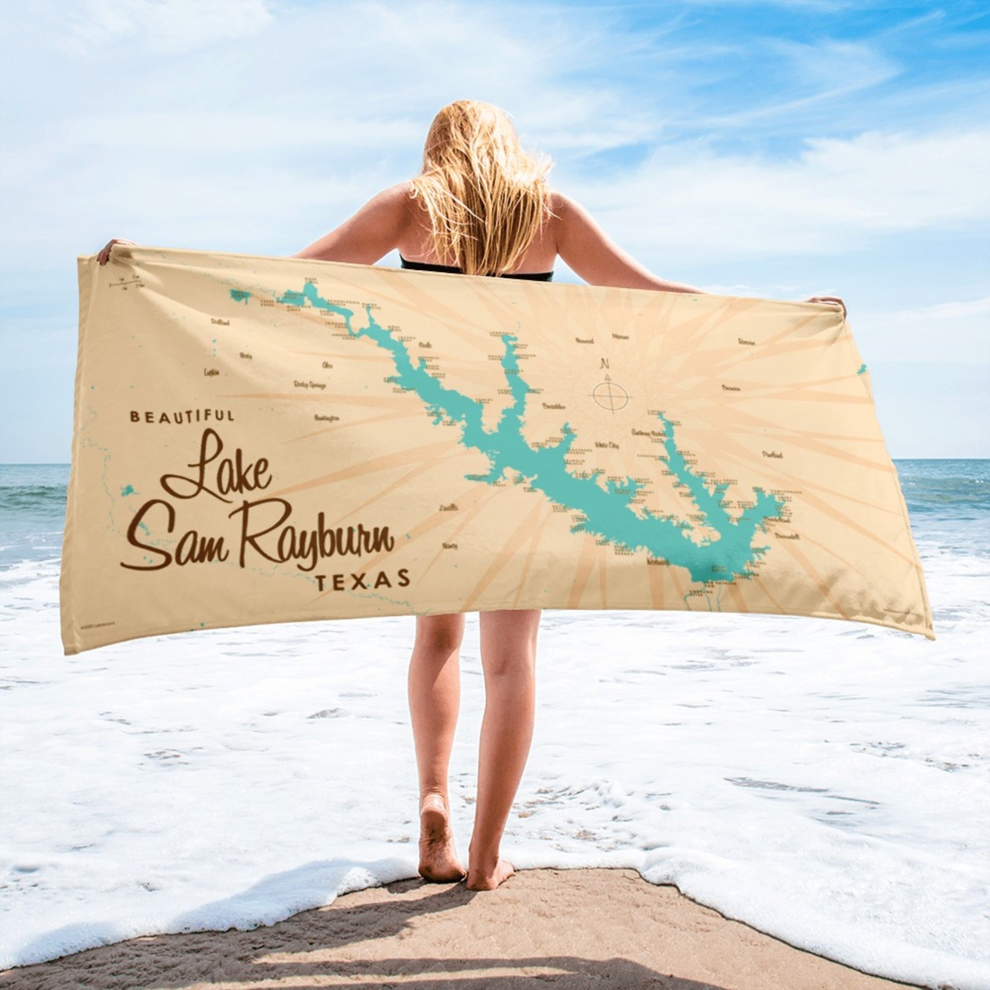 Lake Sam Rayburn Texas Beach Towel