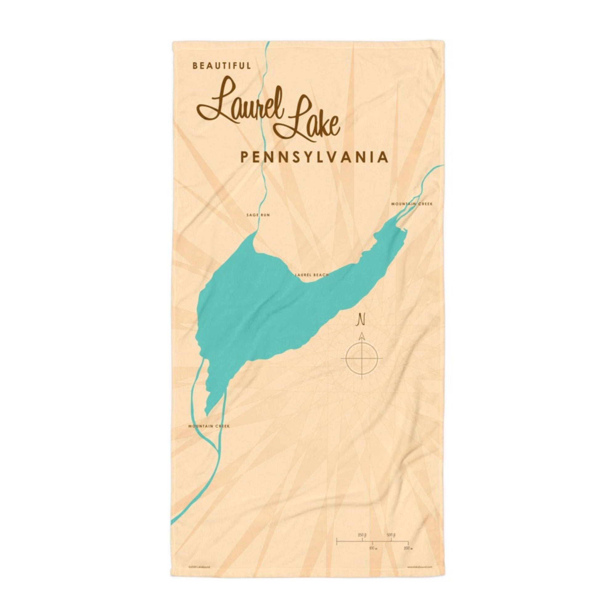 Laurel Lake Pennsylvania Beach Towel