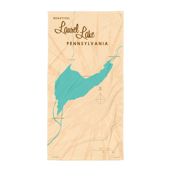 Laurel Lake Pennsylvania Beach Towel