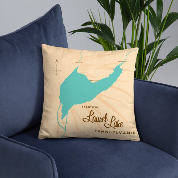 Laurel Lake Pennsylvania Pillow