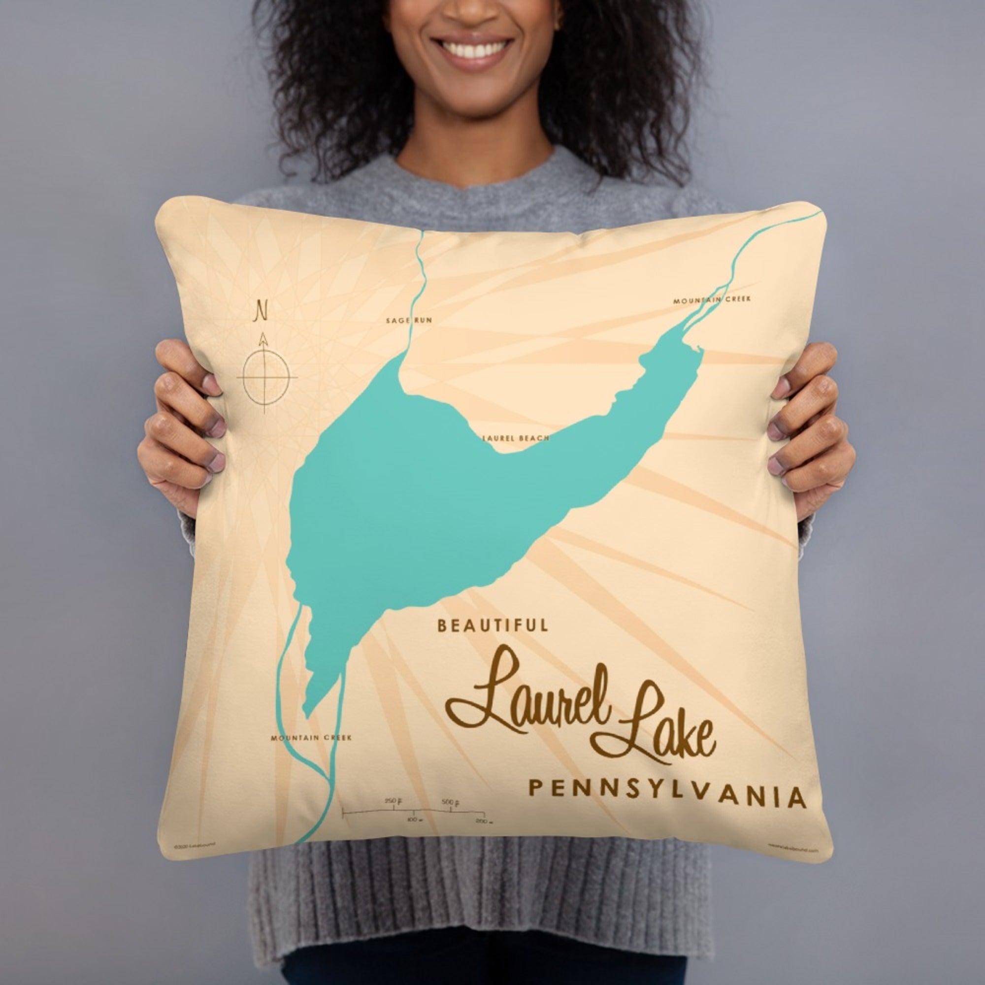 Laurel Lake Pennsylvania Pillow