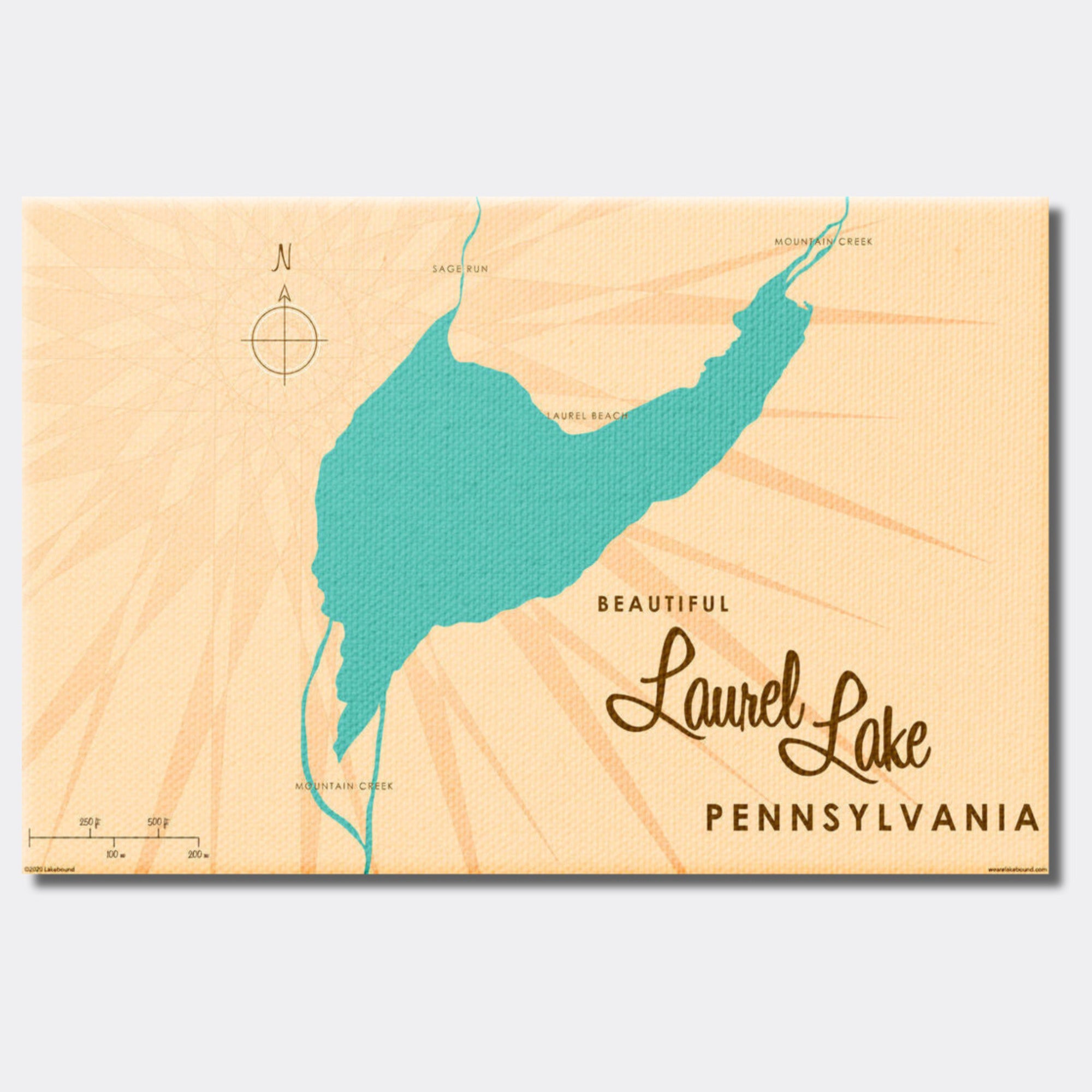 Laurel Lake Pennsylvania, Canvas Print