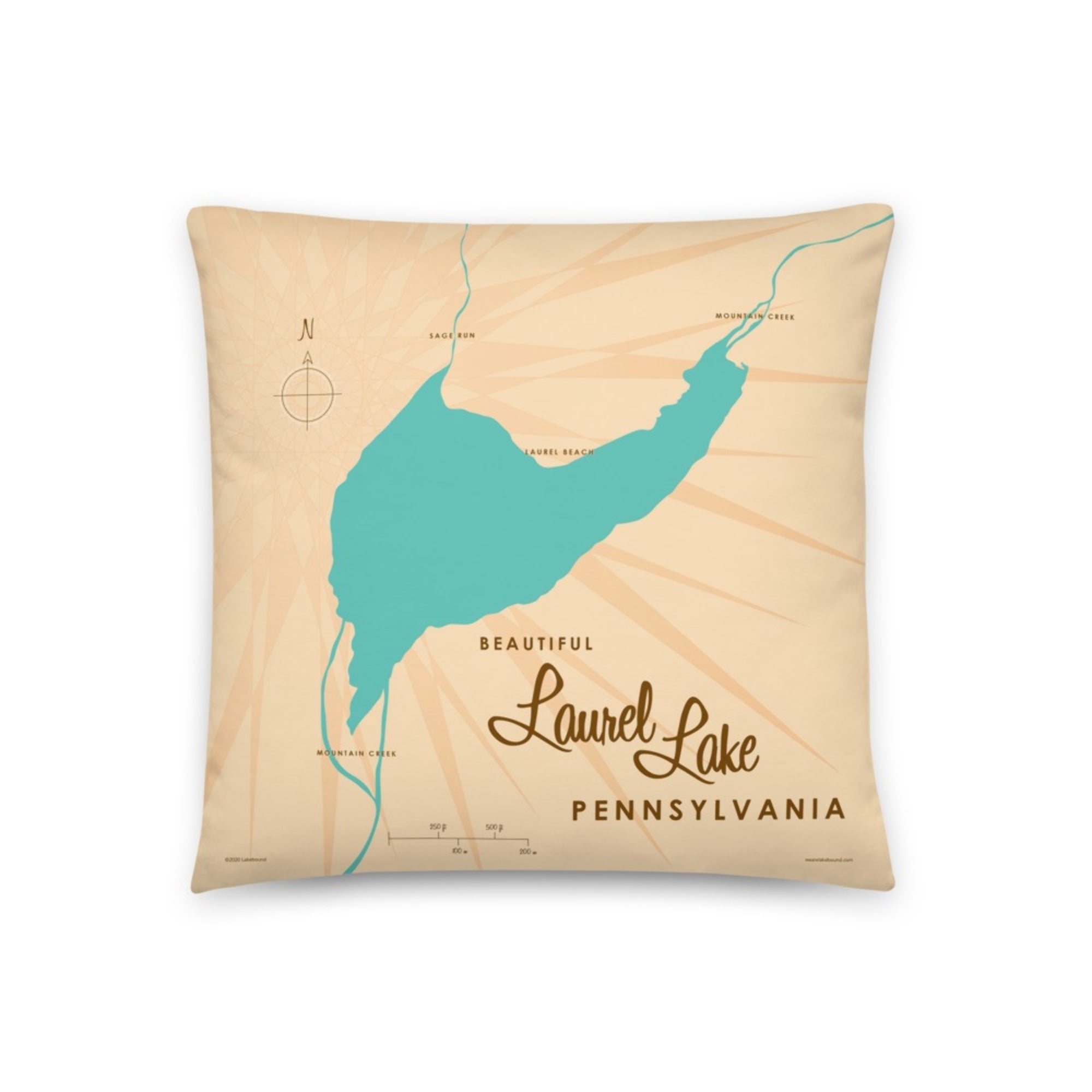 Laurel Lake Pennsylvania Pillow
