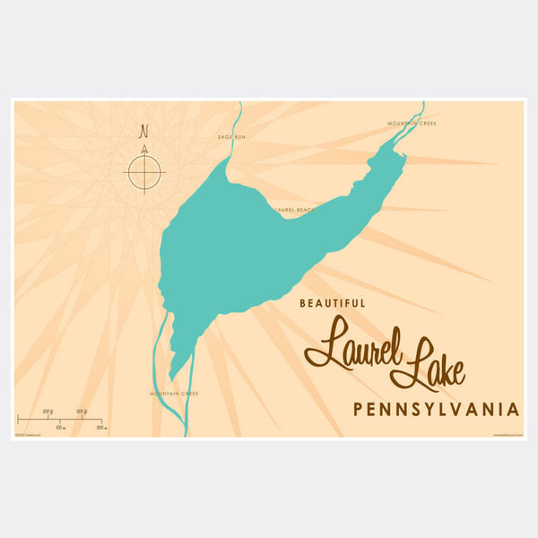 Laurel Lake Pennsylvania, Paper Print