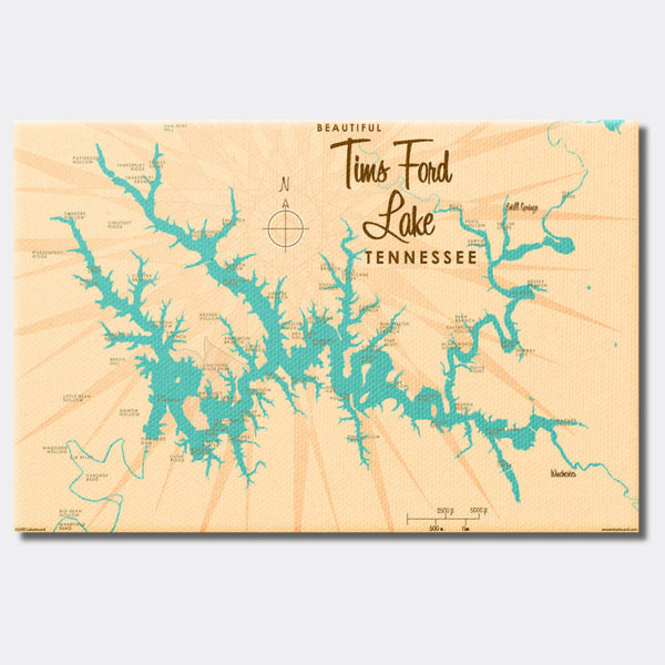 Tims Ford Lake Tennessee, Canvas Print