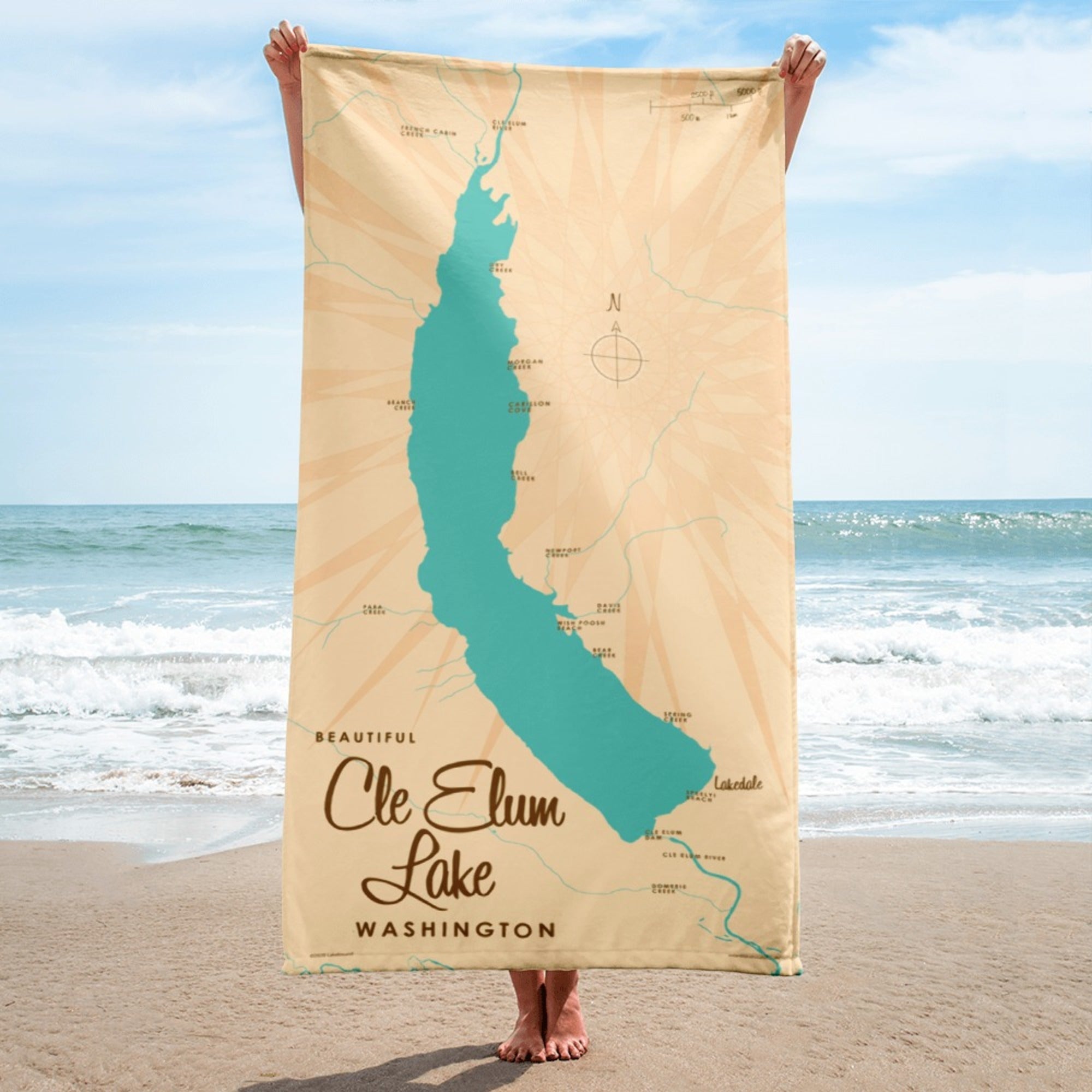 Cle Elum Lake Washington Beach Towel