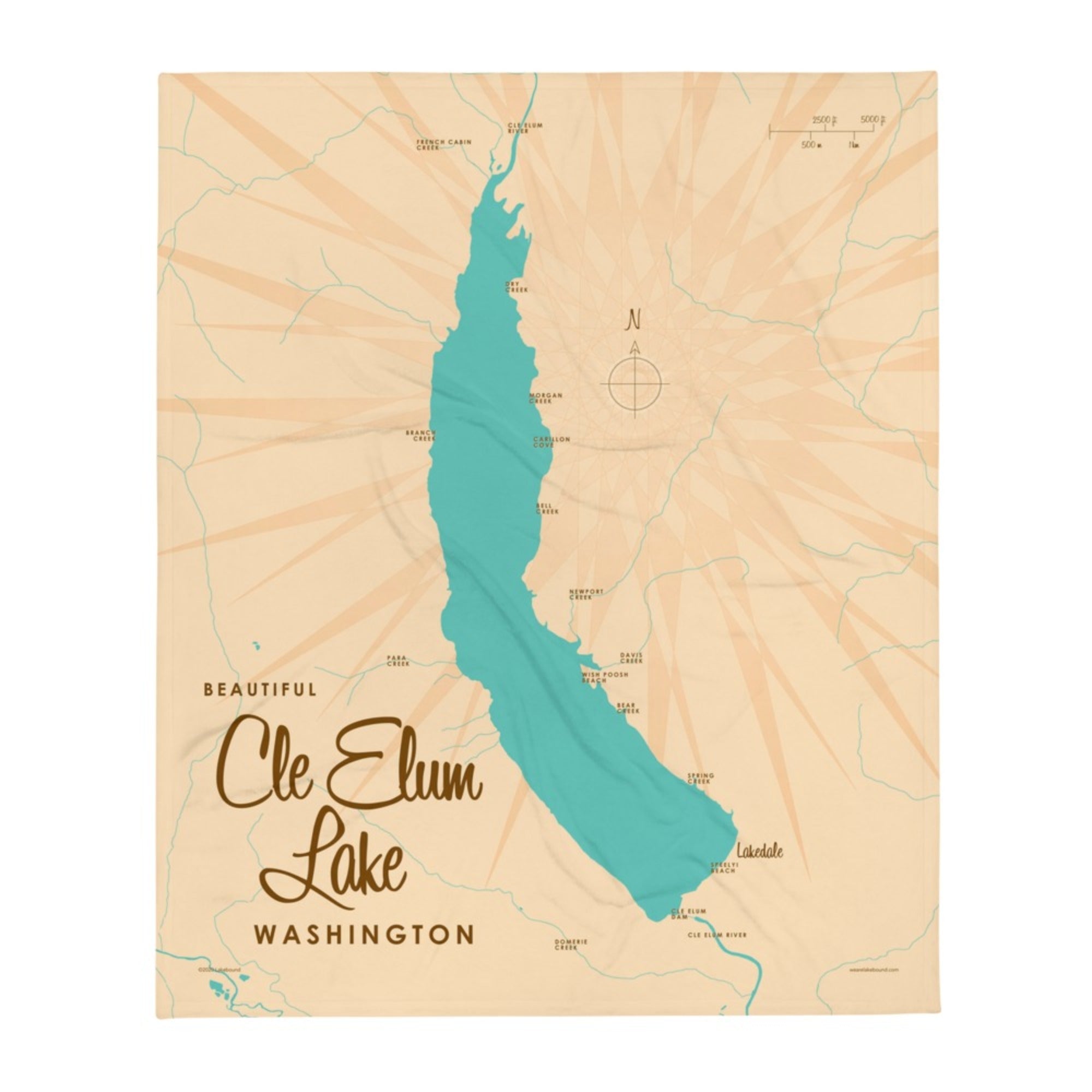 Cle Elum Lake Washington Throw Blanket