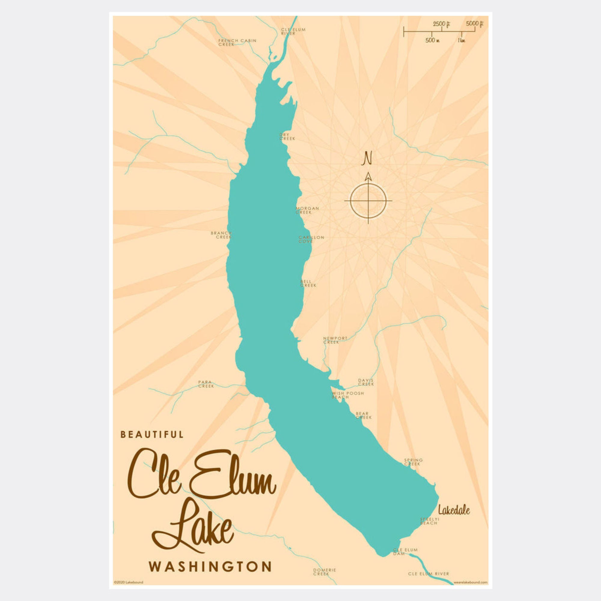 Cle Elum Lake Washington, Paper Print