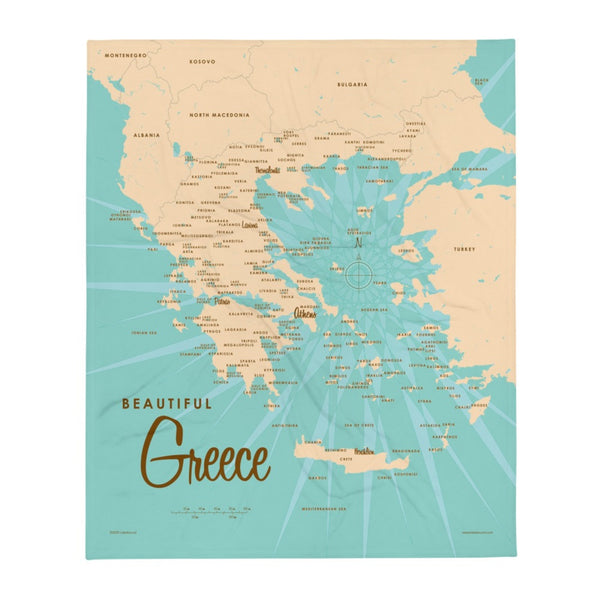 Greece Throw Blanket