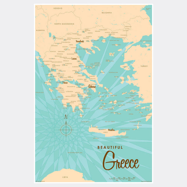 Greece, Paper Print