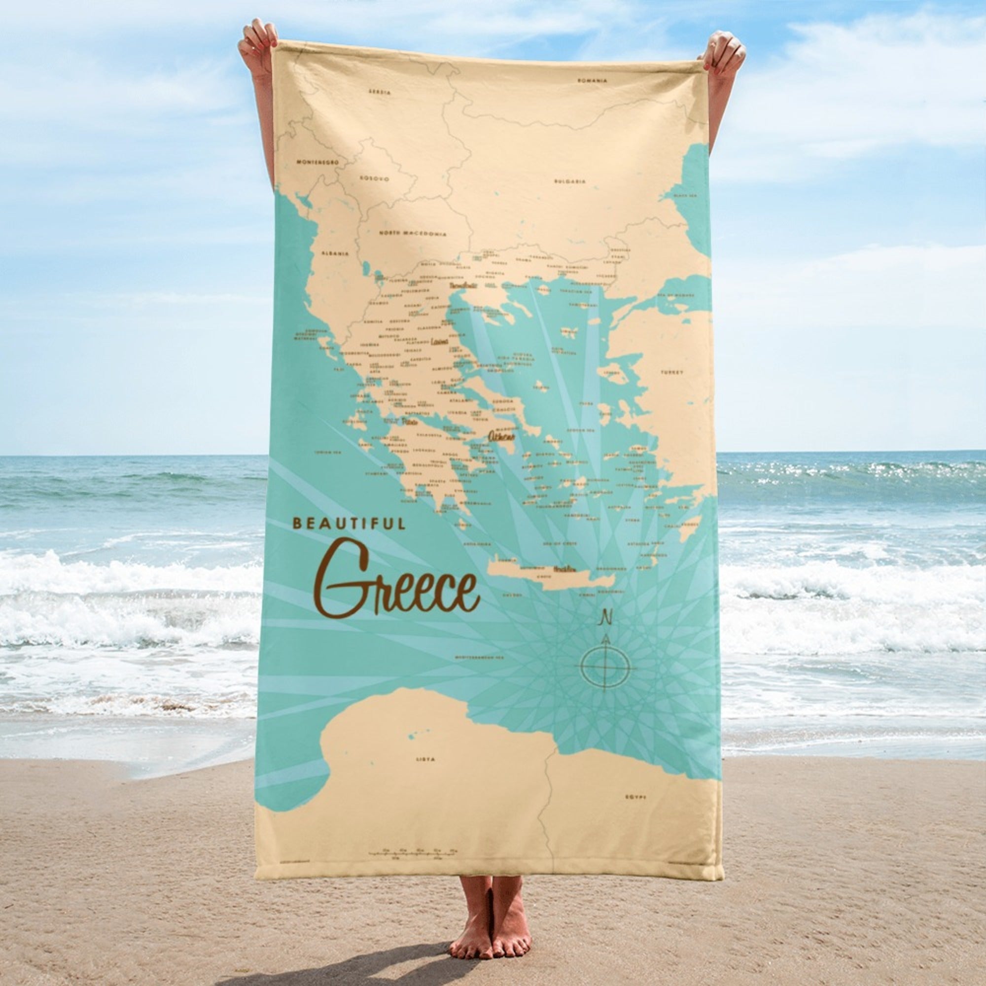 Greece Beach Towel