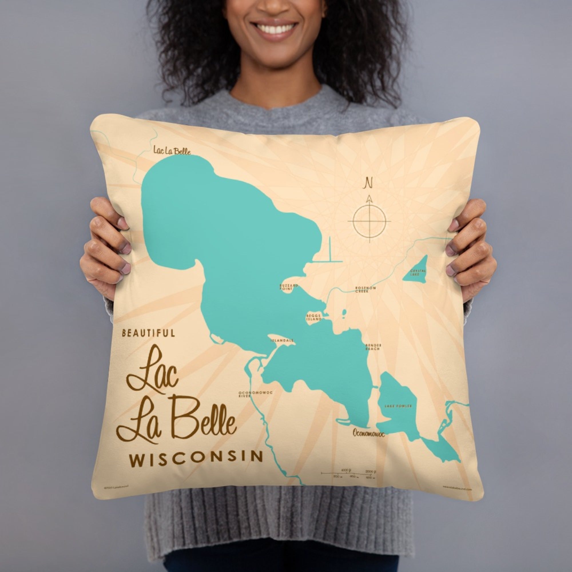 Lac La Belle Wisconsin Pillow