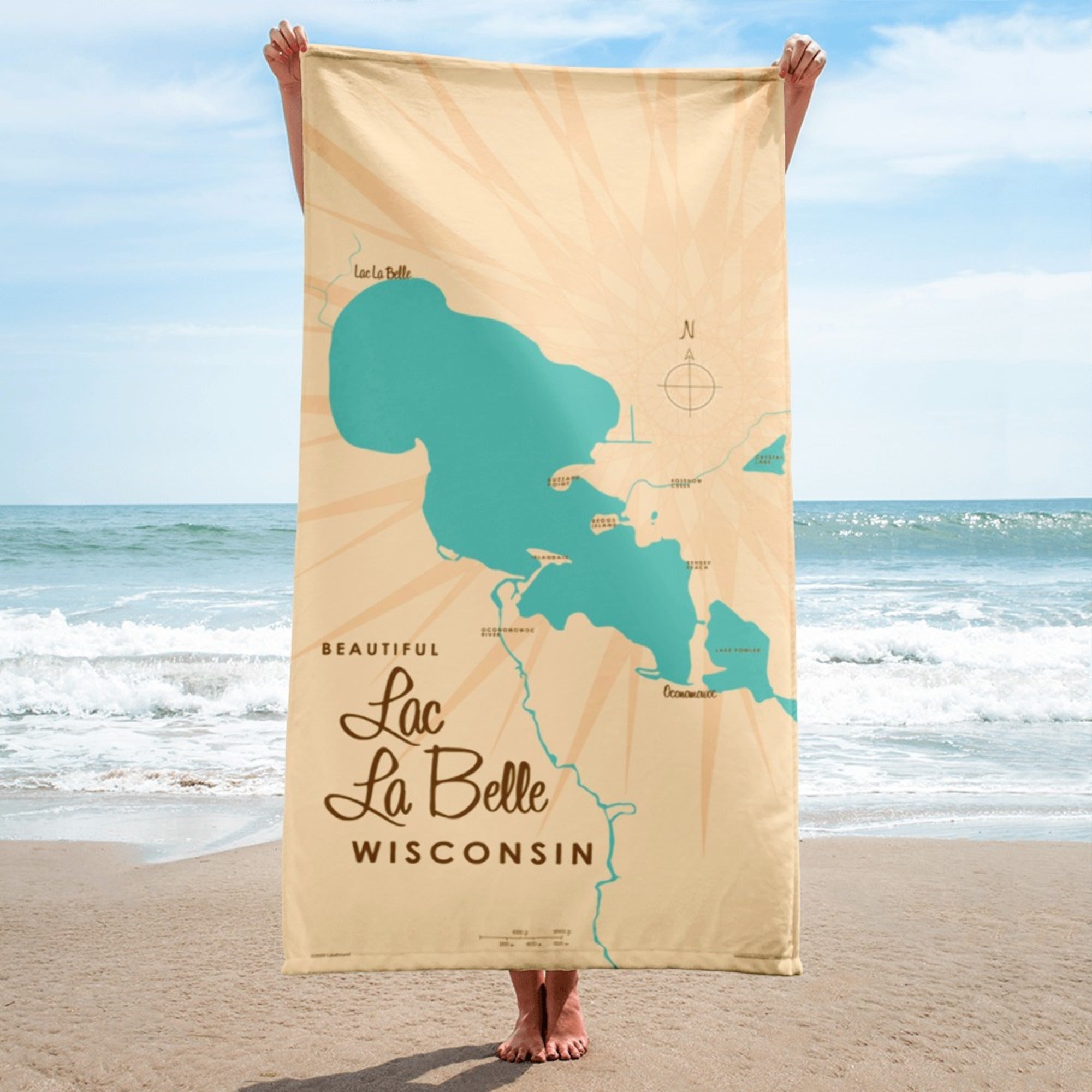 Lac La Belle Wisconsin Beach Towel
