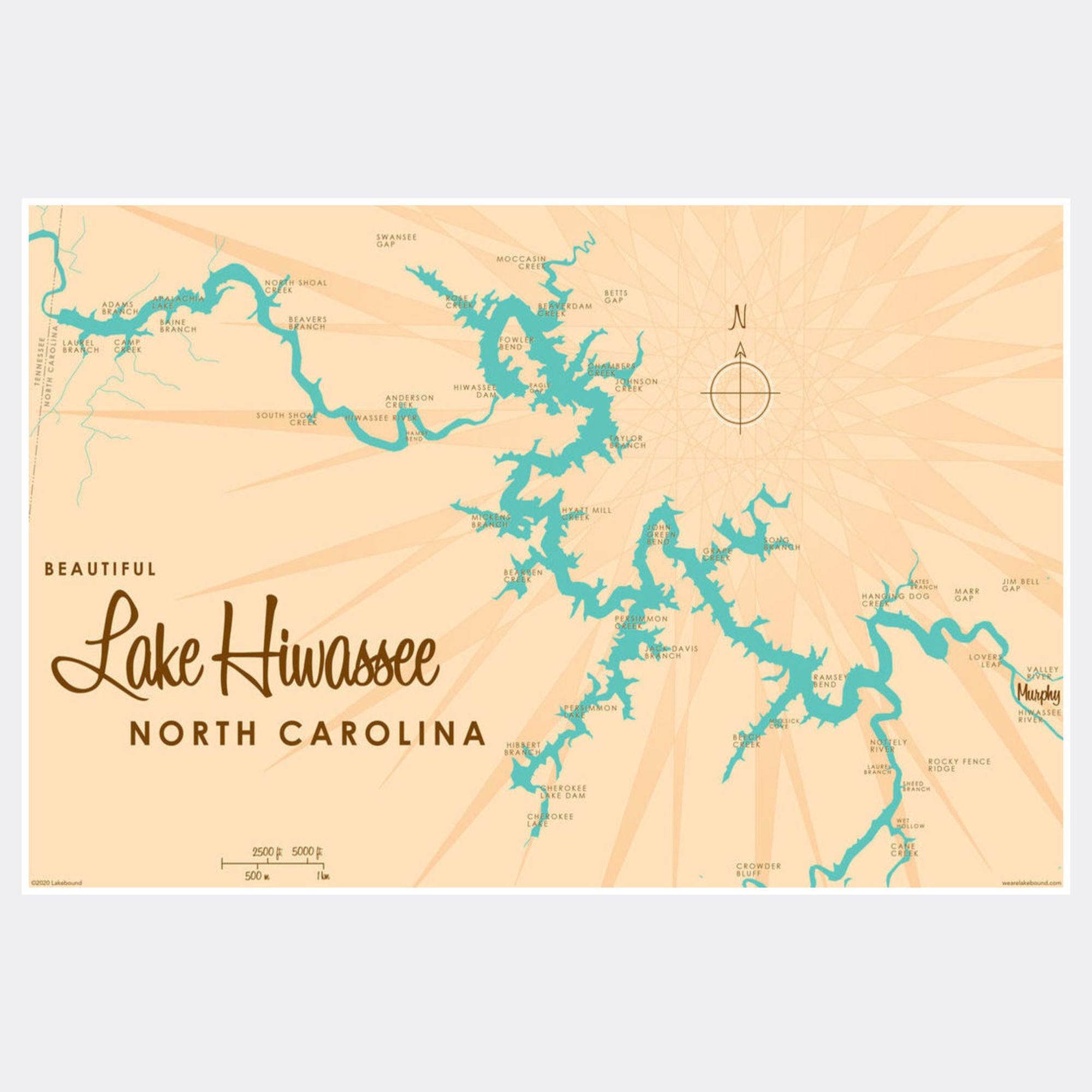 Lake Hiwassee North Carolina, Paper Print