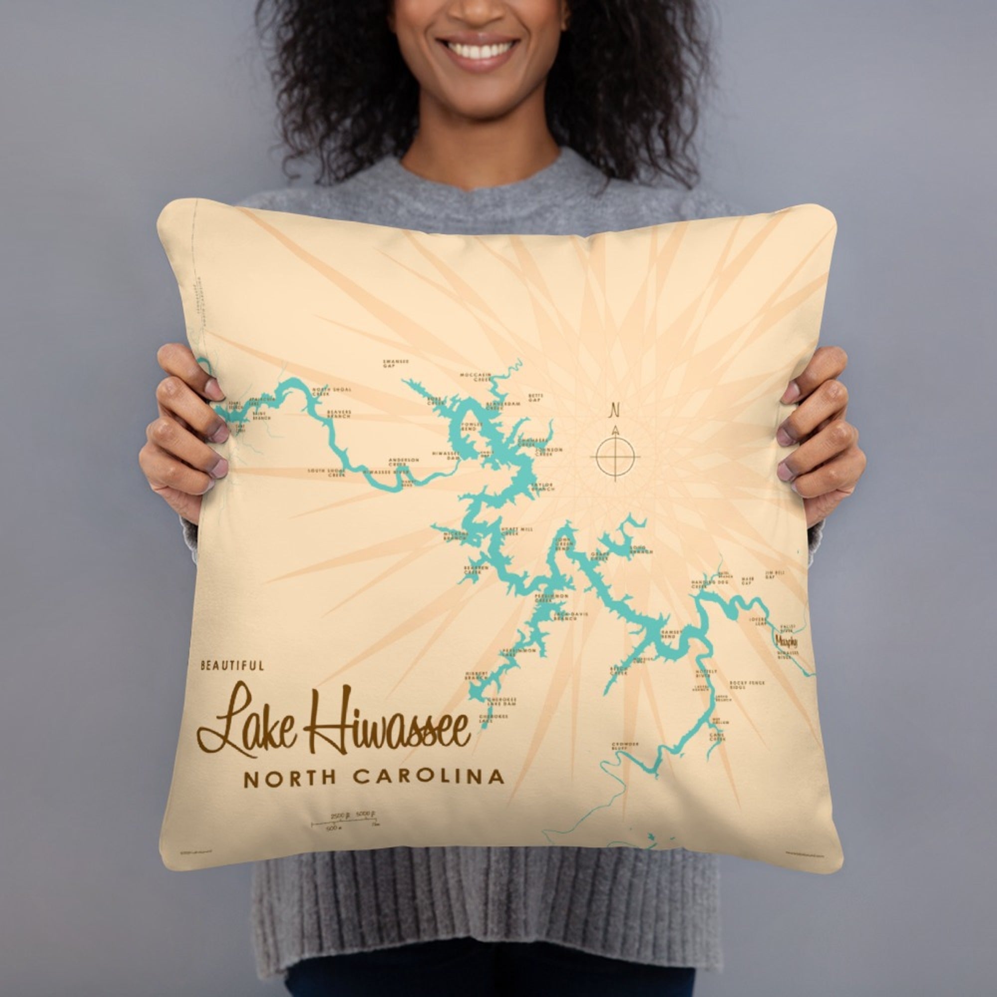 Lake Hiwassee North Carolina Pillow