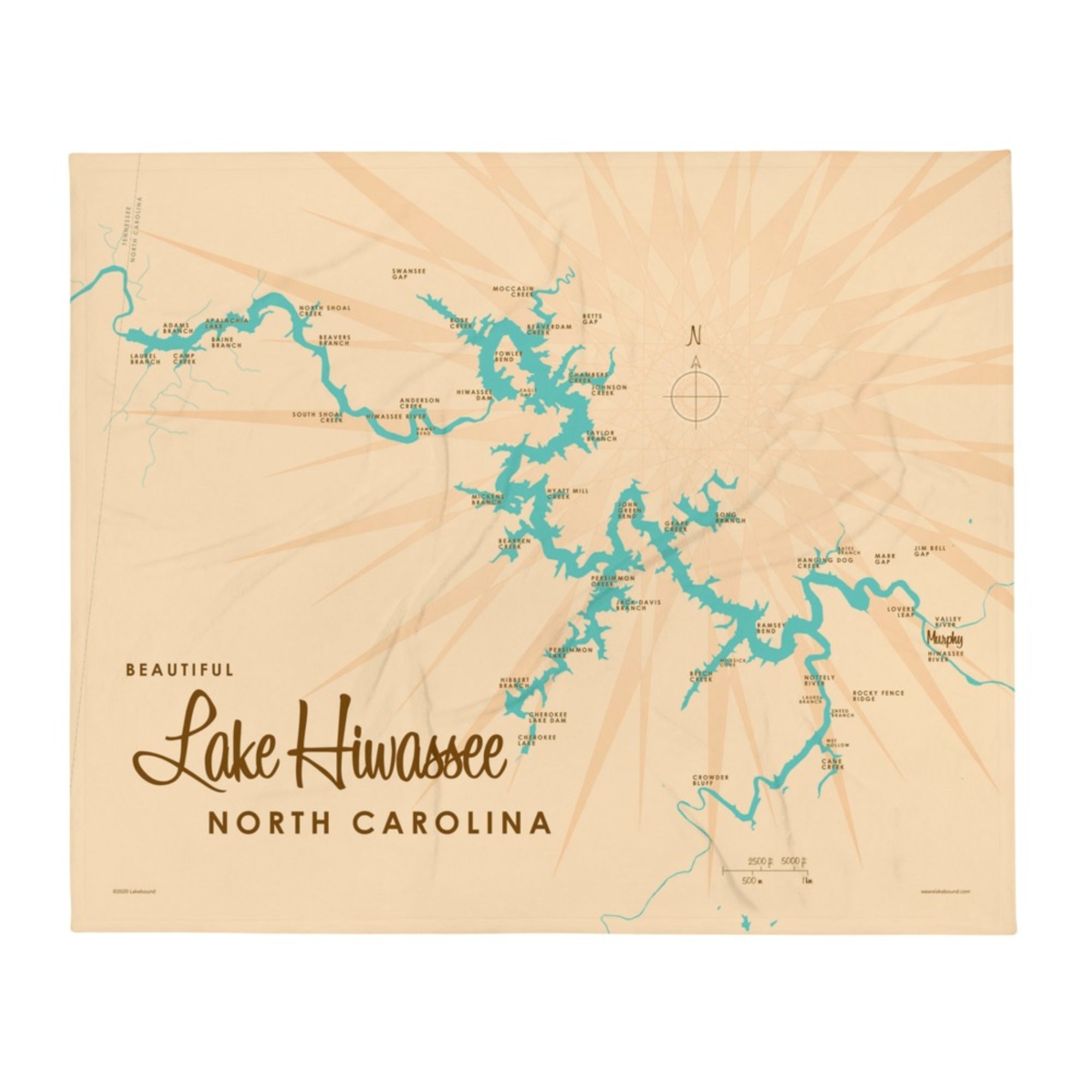 Lake Hiwassee North Carolina Throw Blanket