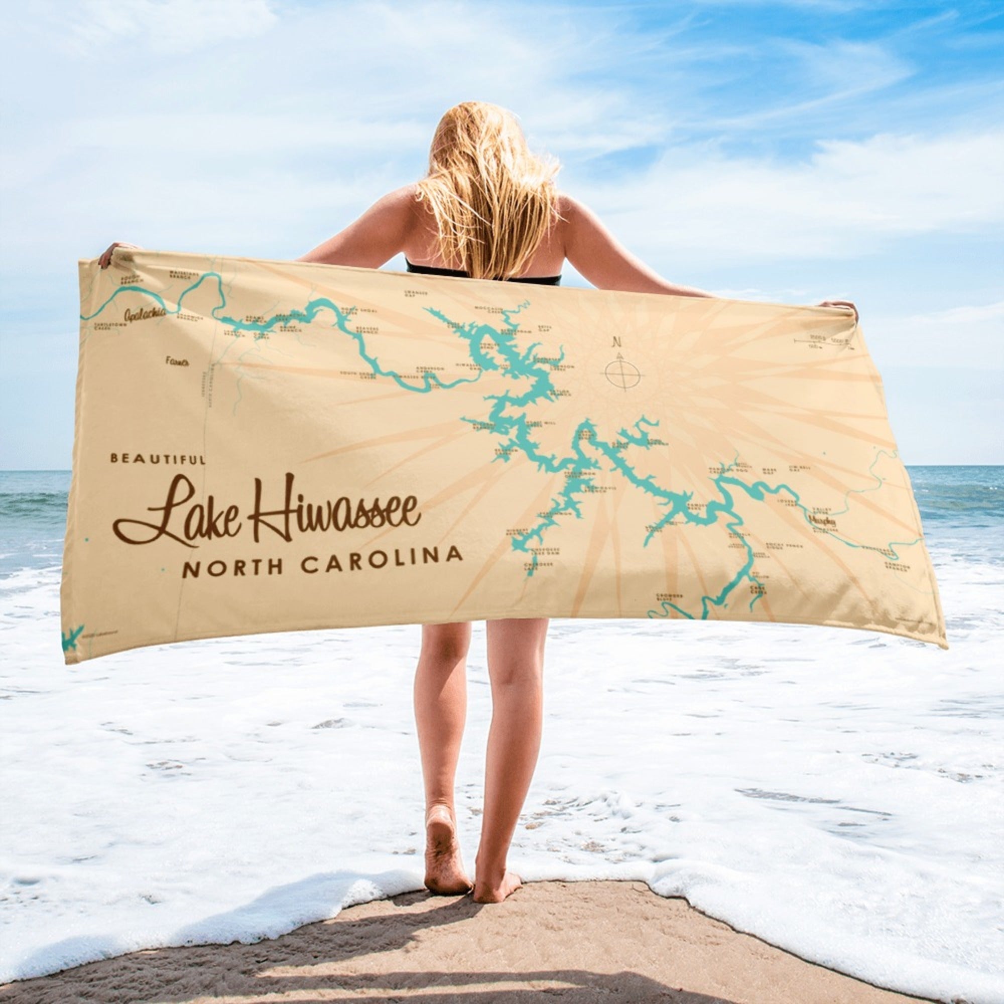 Lake Hiwassee North Carolina Beach Towel