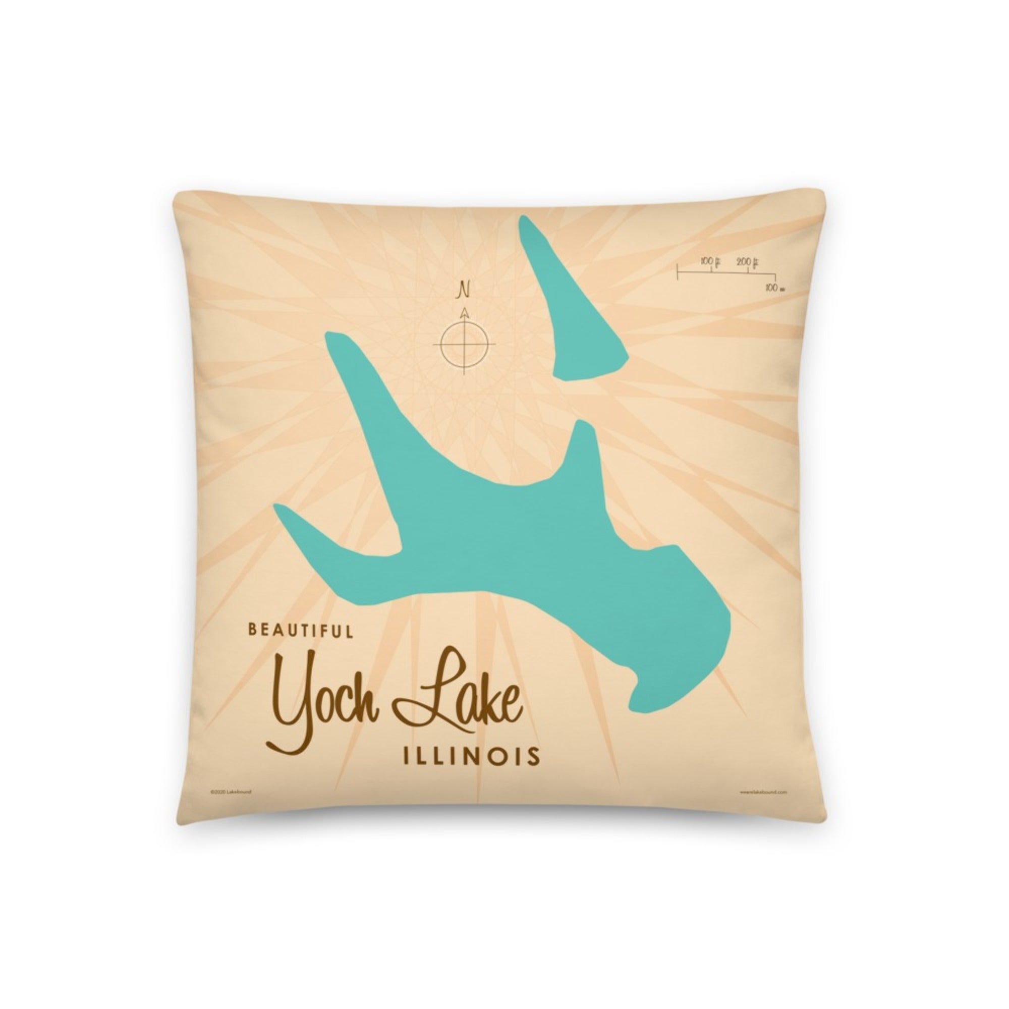Yoch Lake Illinois Pillow