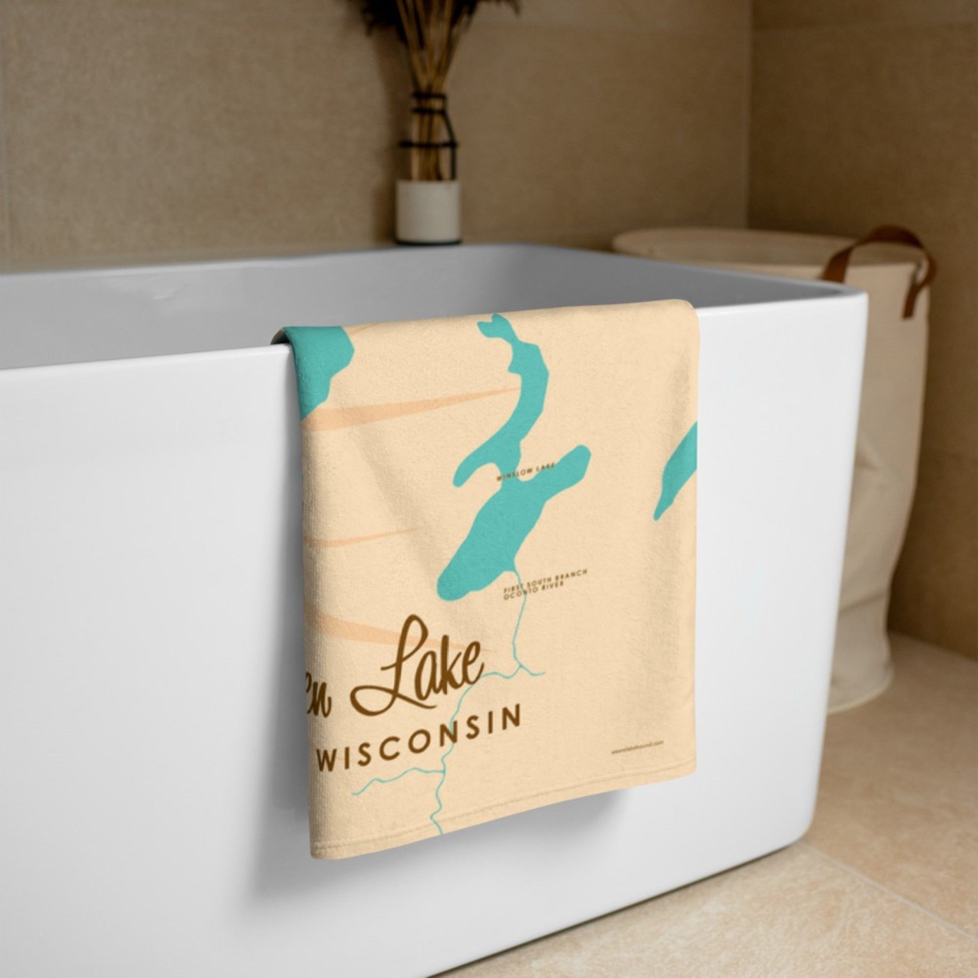 Maiden Lake Wisconsin Beach Towel