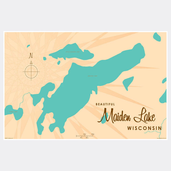 Maiden Lake Wisconsin, Paper Print