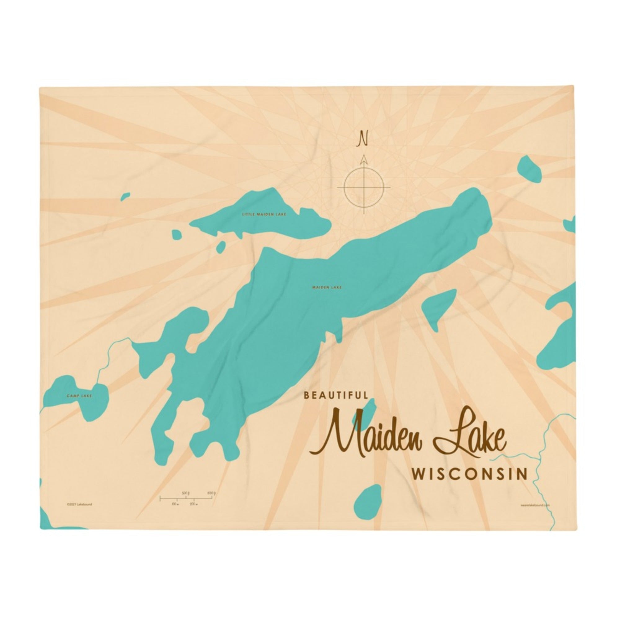 Maiden Lake Wisconsin Throw Blanket