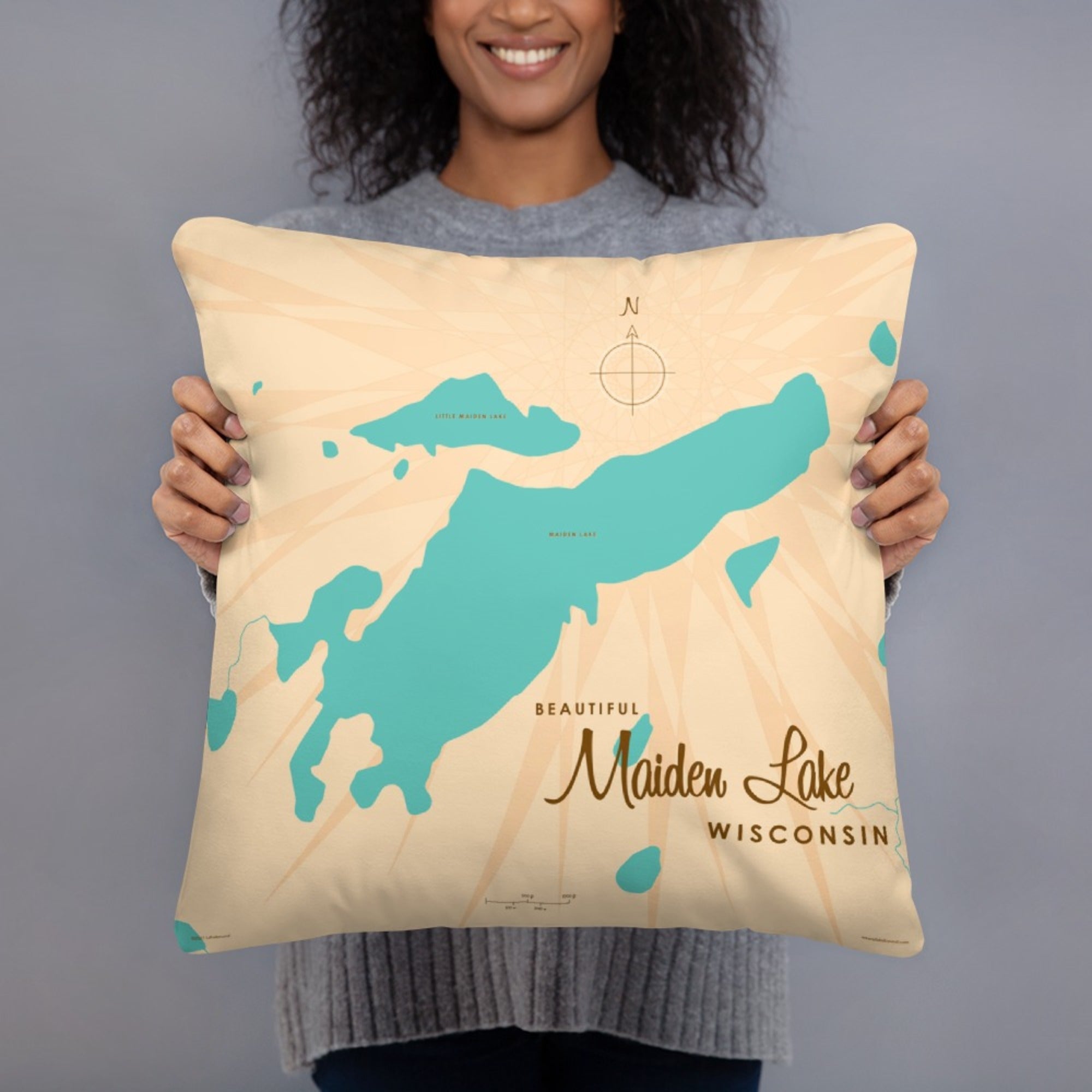 Maiden Lake Wisconsin Pillow