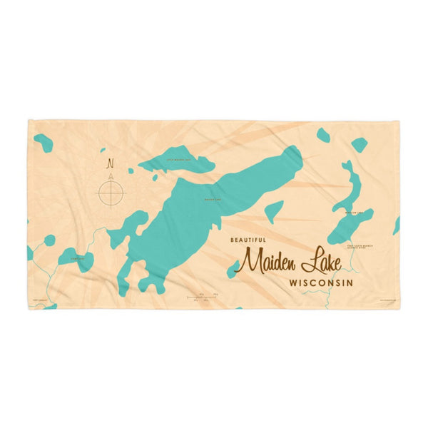 Maiden Lake Wisconsin Beach Towel