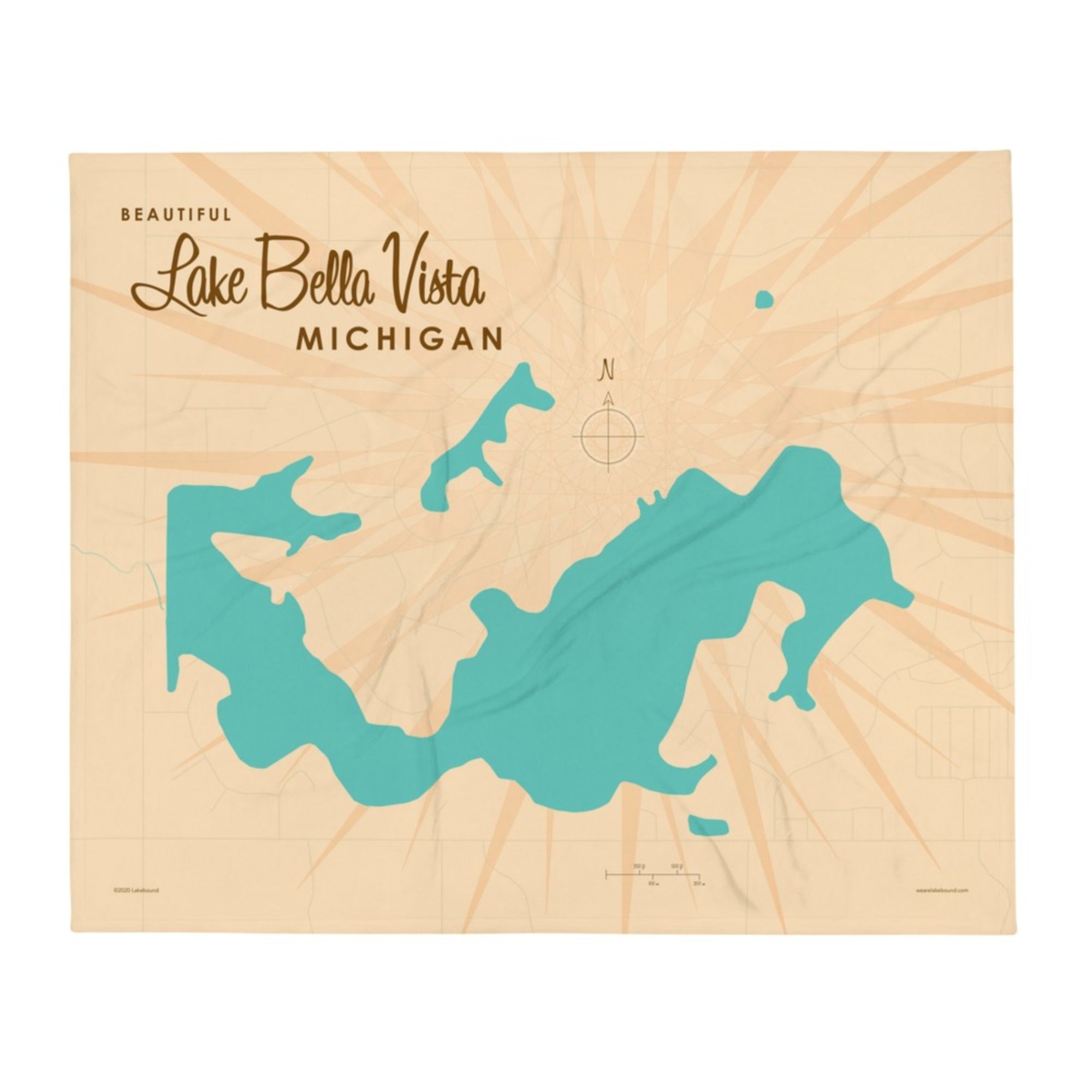 Lake Bella Vista Michigan Throw Blanket